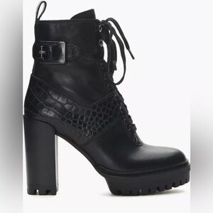 Vince Camuto Elnoah Platform Black Bootie Size 5